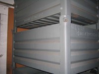Stacking containers MES42 painted 1200 mm x 800 mm x 600mm, without flap